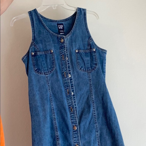 gap sleeveless denim dress